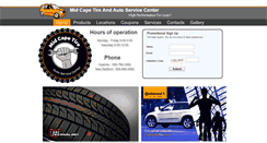 Desktop Screenshot of midcapetire.com