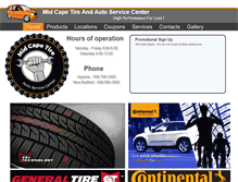 Tablet Screenshot of midcapetire.com